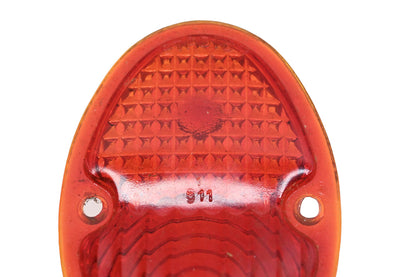 Stadium 911 Red Glass Tail Light 2-7/8" x 4-3/8" Lens NOS