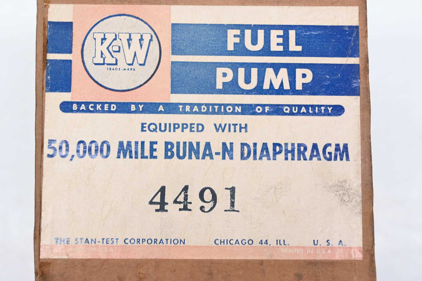 K-W 4491 Mechanical Fuel Pump NOS