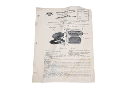General Motors 6D-1210, 439382 United Motors Service Auto Radio Bulletin