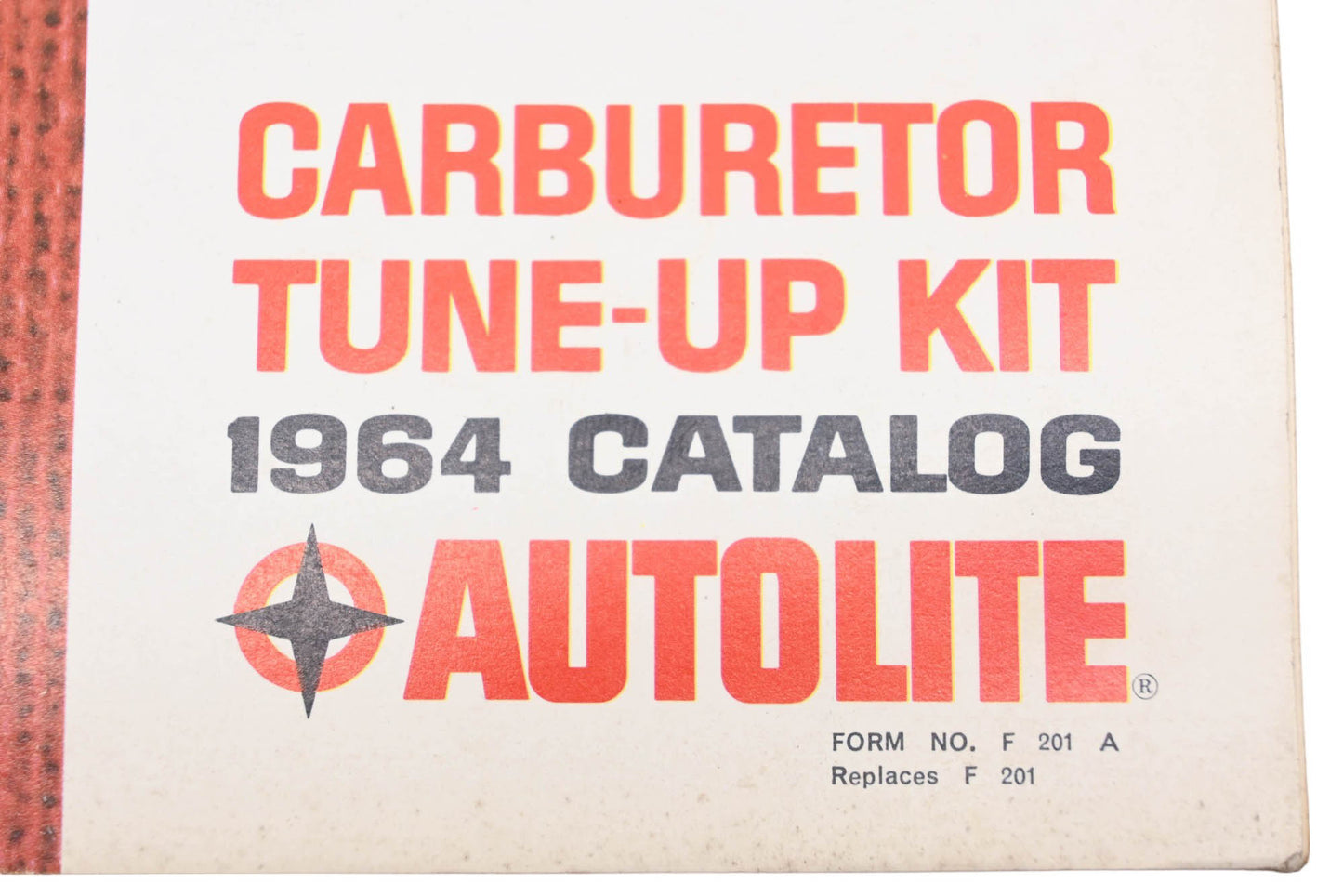 OEM Ford F201A 1964 Autolite Carburetor Tune-Up Catalog