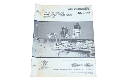 Standard Motor Products AA-3, AA3 1971 Blue Streak Ignition Parts For Marine Engines Outboard Motors Guide