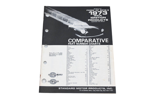 Standard Motor Products AF5013-3 1973 Ignition Products Comparative Chart Guide