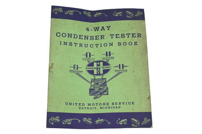 General Motors 829 United Motors 4-Way Condensor Tester Intruction Book