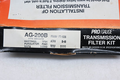 Pro Gauge AG-200B, FT-1036, 518854 Automatic Transmission Filter Kit NOS