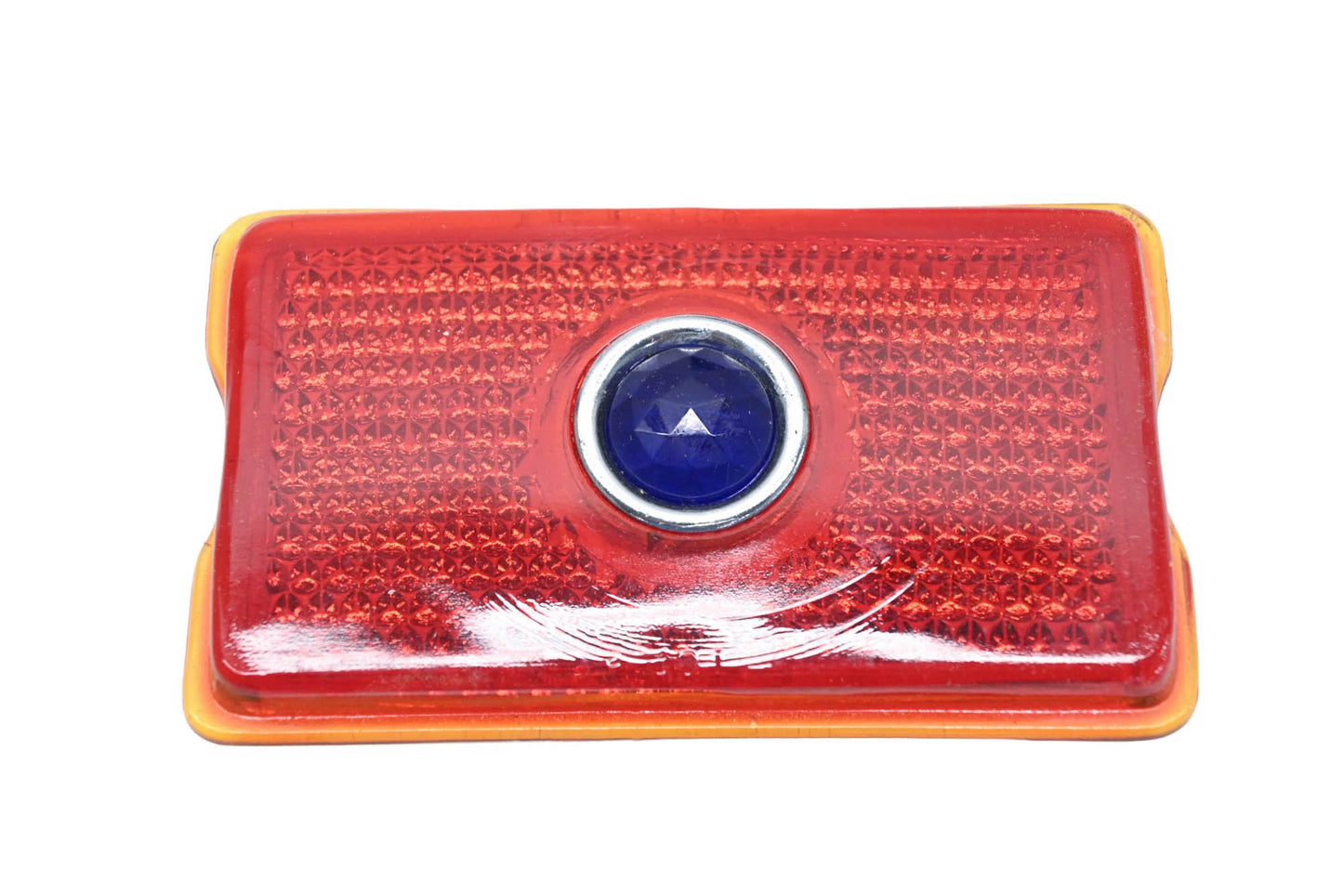 Lynx-Eye B-438 Red Glass Blue Dot Tail Light Lens NOS