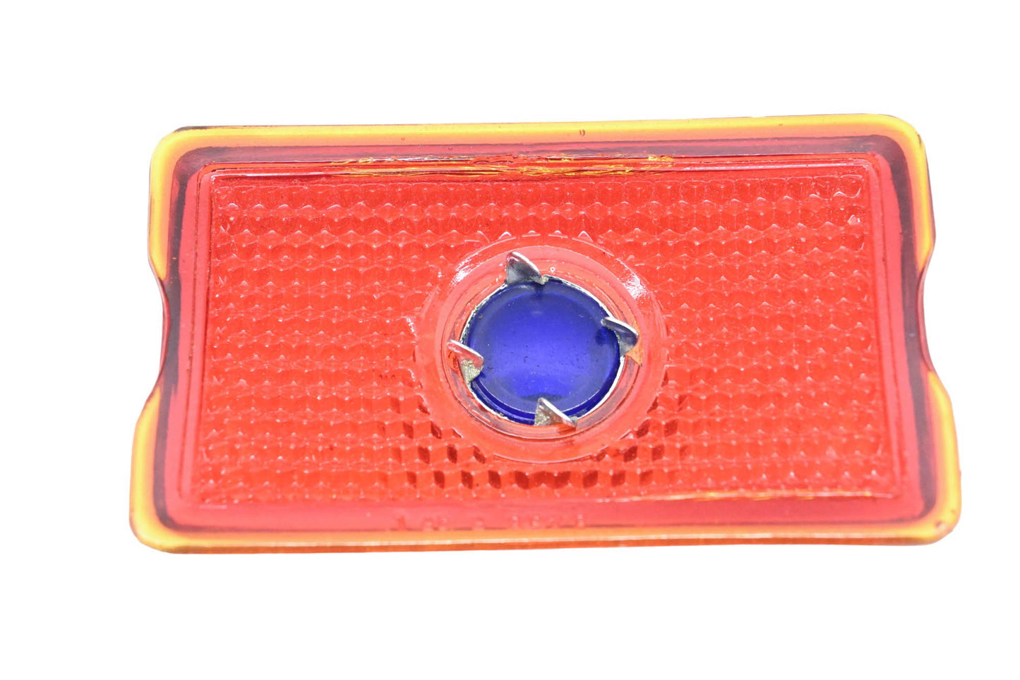 Lynx-Eye B-438 Red Glass Blue Dot Tail Light Lens NOS