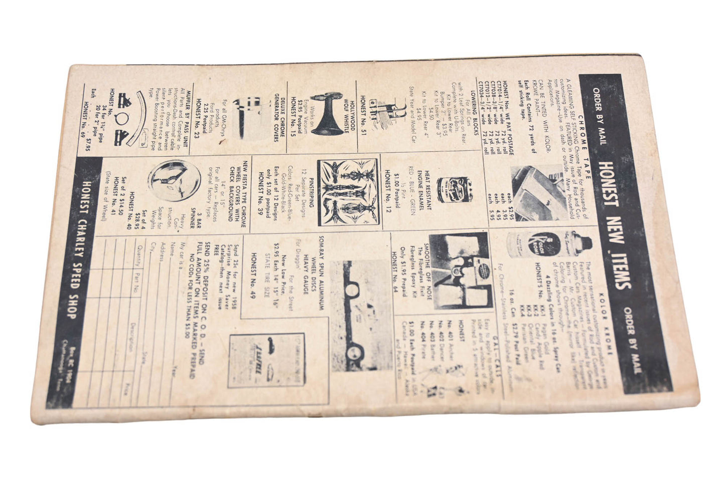 Rod & Custom AH024-16 September 1958 Magazine