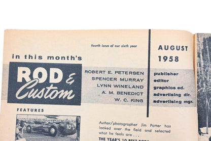 Rod & Custom AH024-18 August 1958 Magazine
