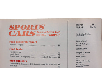 Sports Car Illustrated AH024-22 March 1961 Magazine