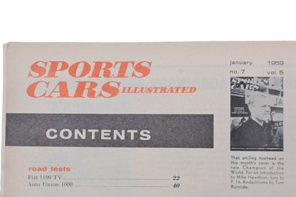 Sports Car Illustrated AH024-29 January 1959 Magazine