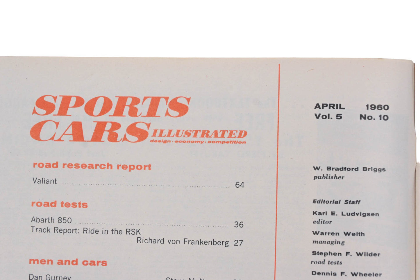 Sports Car Illustrated AH024-34 April 1960 Magazine