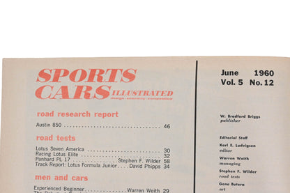 Sports Car Illustrated AH024-36 June 1960 Magazine