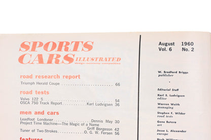 Sports Car Illustrated AH024-37 August 1960 Magazine