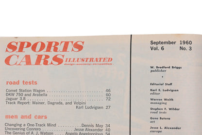 Sports Car Illustrated AH024-38 September 1960 Magazine