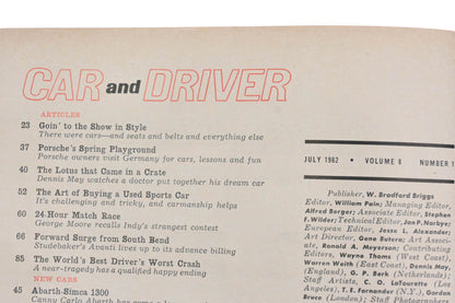 Car And Driver AH024-40 July 1962 Magazine