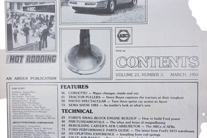 Popular Hot Rodding AH024-47 March 1983 Magazine