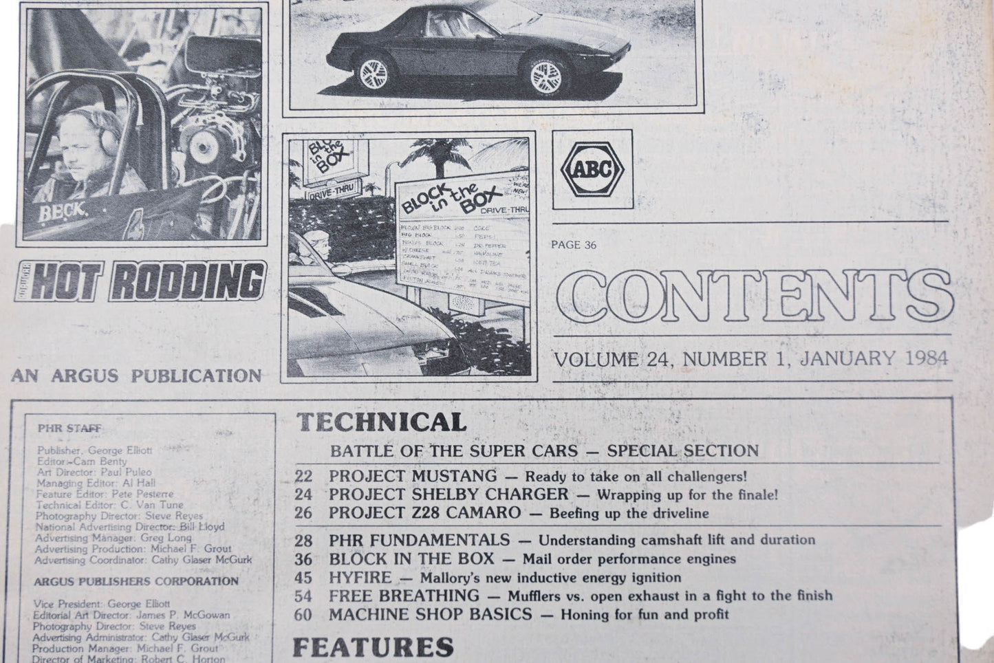 Popular Hot Rodding AH024-48 January 1984 Magazine