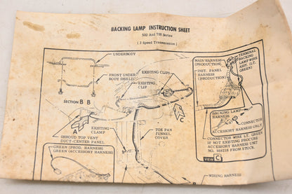 Aftermarket 988074 Backup Lamp Kit NOS