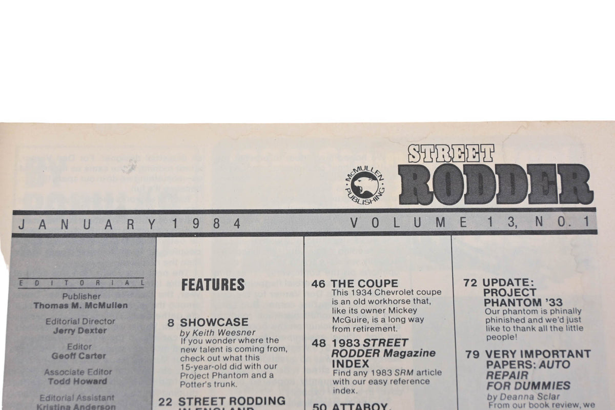 Street Rodding AH024-56 January 1984 Magazine