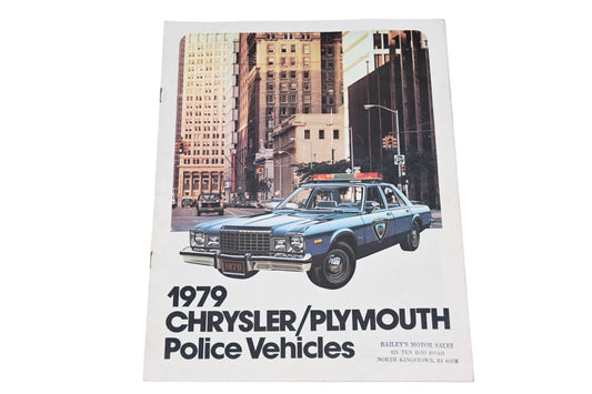 Chrysler 81-107-9014 1979 Chrysler/Plymouth Ploice Vechicles Sales Brochure