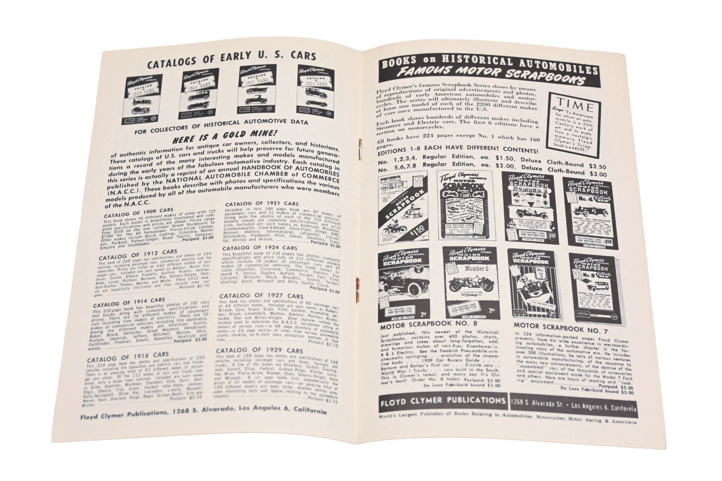 Floyd Clymer LM008-21 Popular Motor Books Catalog