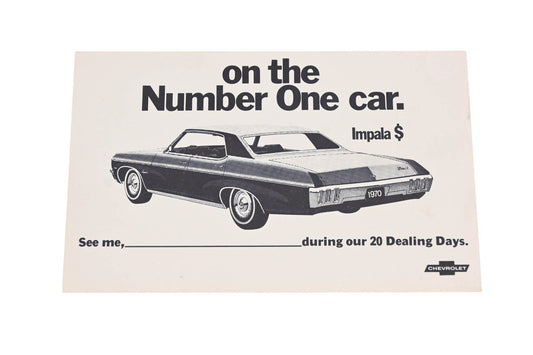 Chevrolet LM008-23 1970 Impala Dealing Days Mailer Postcard