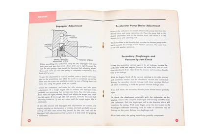 OEM Ford LM008-24 The Ford Mechanic 1956 Truck Service Features No.2 Booklet