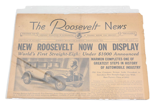 Marmon LM008-25 1929 The Roosevelt News Mailer