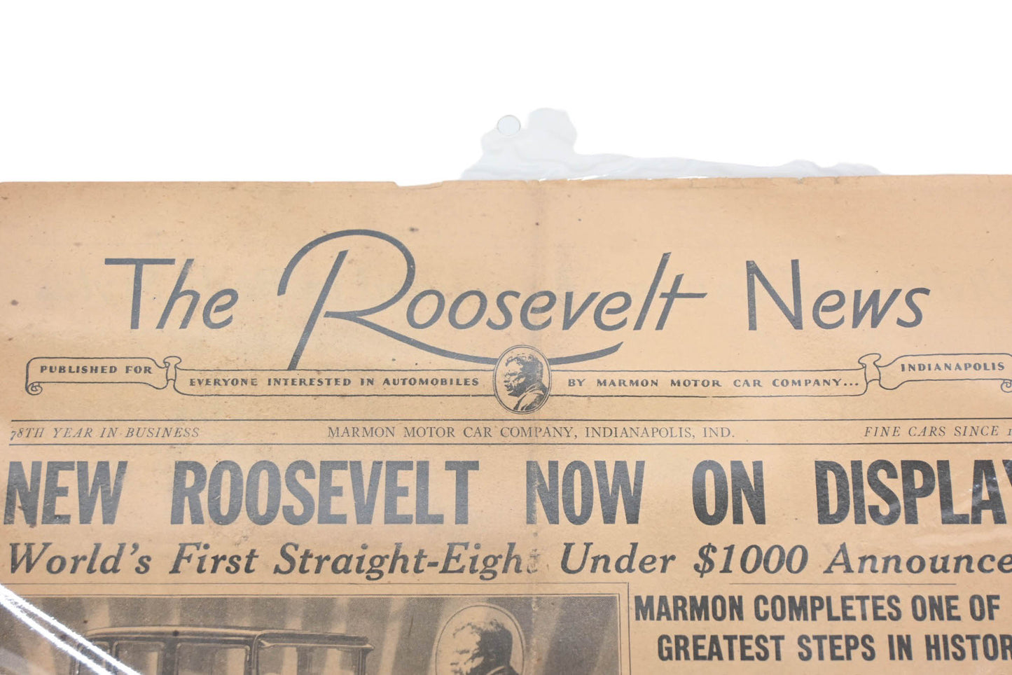 Marmon LM008-25 1929 The Roosevelt News Mailer
