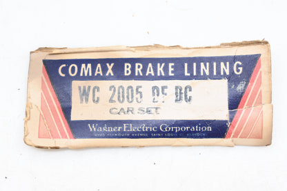 Wagner Comax WC2005DFDC, WC-2005-DF-DC, WC2005DF Brake Lining Kit NOS