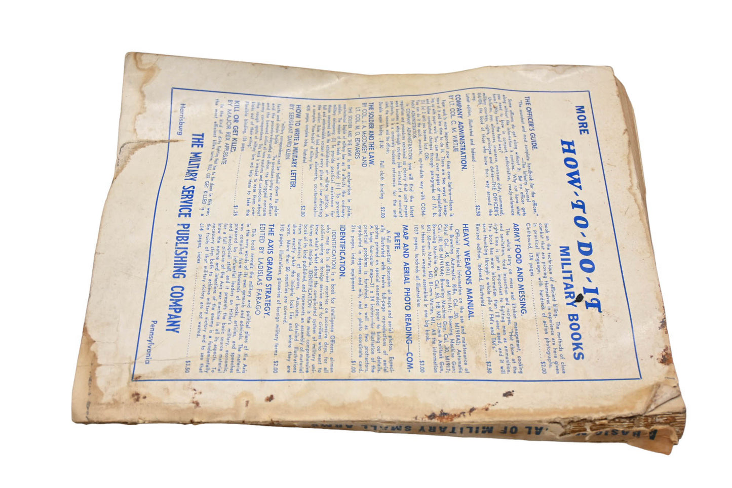 Military Service Publishing YO038-13 A Basic Manual Of Military Small Arms Book