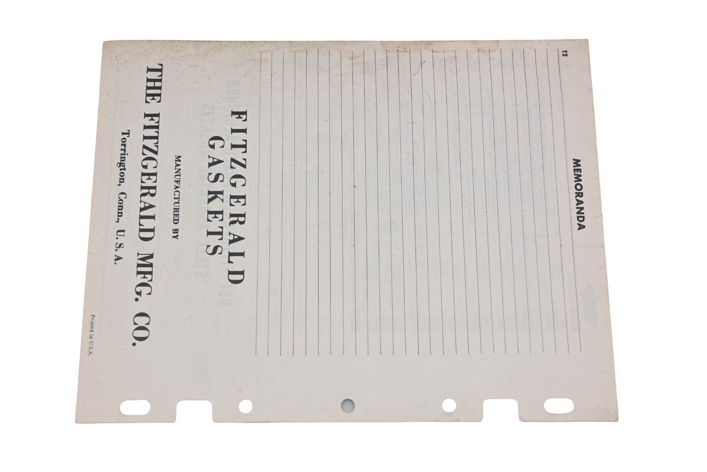 Fitzgerald 62-1 Buick Replacement Gaskets Catalog