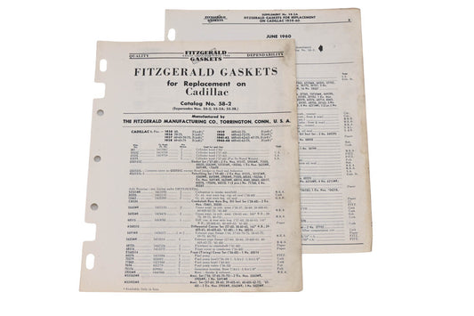 Fitzgerald 58-2, 58-2A Cadillac Replacement Gaskets Catalog
