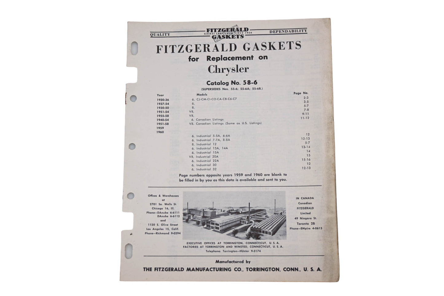 Fitzgerald 58-6 Chrysler Replacement Gaskets Catalog