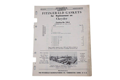 Fitzgerald 58-6 Chrysler Replacement Gaskets Catalog