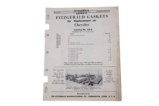 Fitzgerald 58-6 Chrysler Replacement Gaskets Catalog