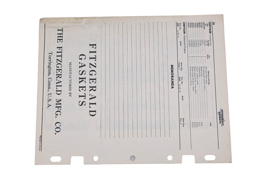 Fitzgerald 58-6 Chrysler Replacement Gaskets Catalog