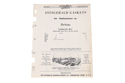 Fitzgerald 58-7 DeSoto Replacement Gaskets Catalog