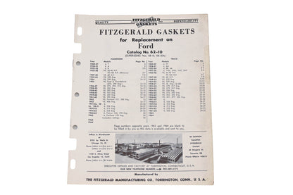 Fitzgerald 62-10 Ford Replacement Gaskets Catalog