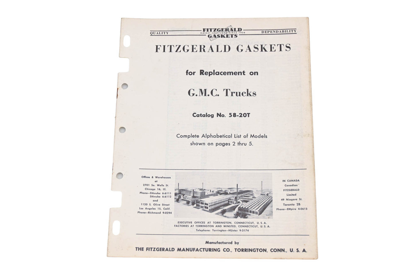 Fitzgerald 58-20T GMC Trucks Relacement Gaskets Catalog