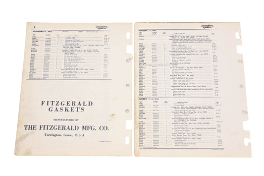 Fitzgerald 55-13, 55-13A Hudson Replacement Gaskets Catalog