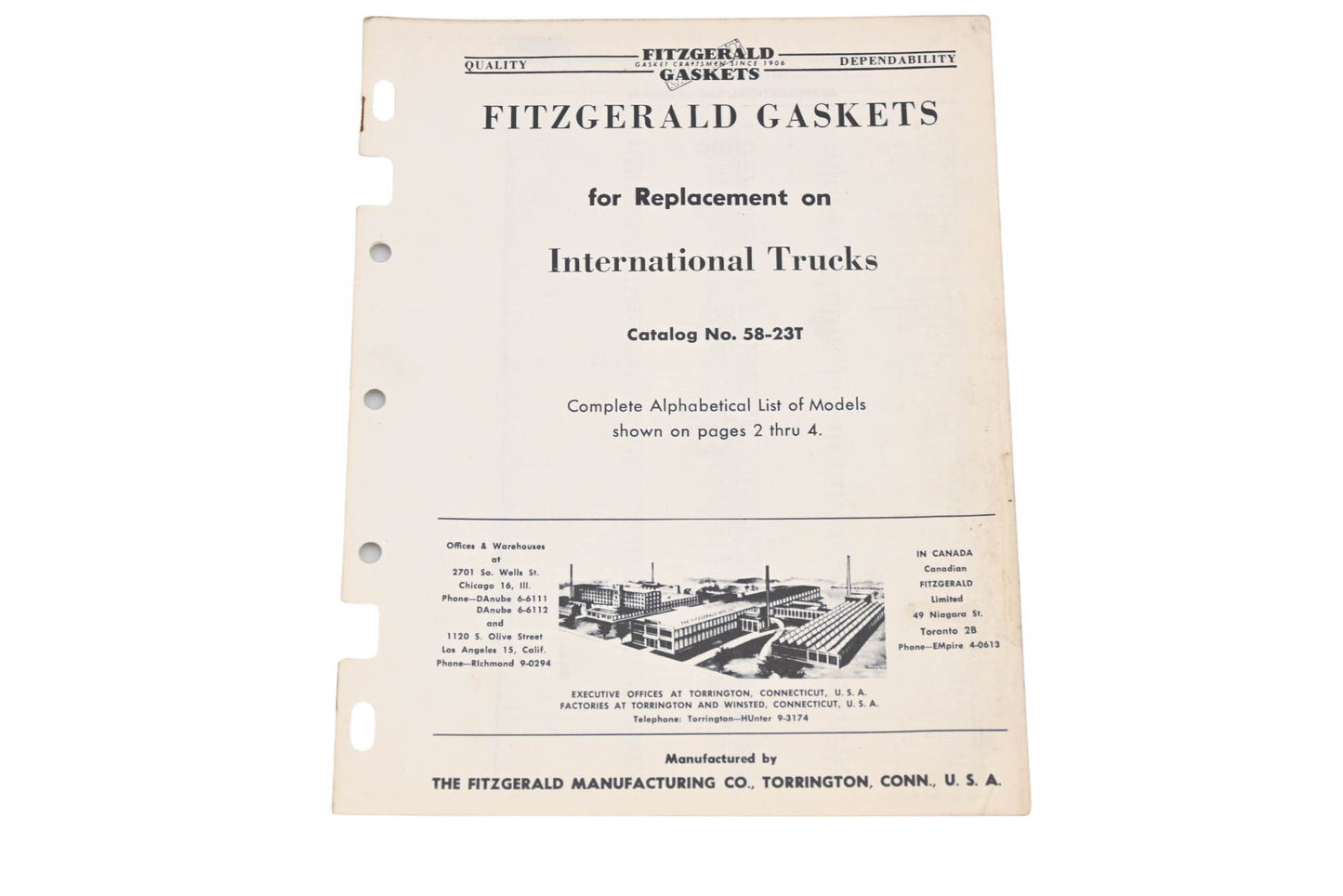 Fitzgerald 58-23T International Trucks Replacement Gaskets Catalog