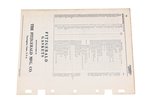 Fitzgerald 58-23T International Trucks Replacement Gaskets Catalog