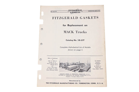 Fitzgerald 58-21T Mack Trucks Replacement Gaskets Catalog