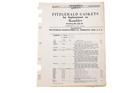 Fitzgerald 62-19 Rambler Replacement Gaskets Catalog