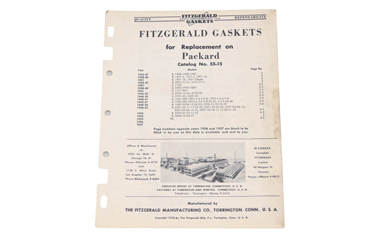 Fitzgerald 55-15 Packard Replacement Gaskets Catalog