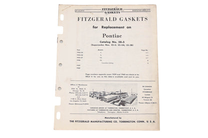 Fitzgerald 58-5 Pontiac Replacement Gaskets Catalog