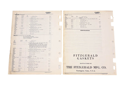 Fitzgerald 60-17, 55-17A Willys Replacement Gaskets Catalog
