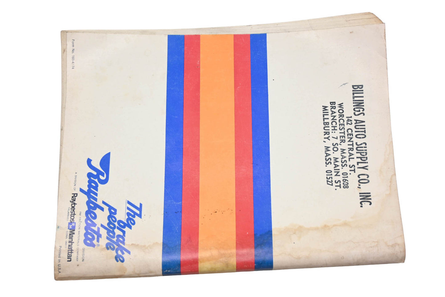 Raybestos 165-4 1974 Passenger Car Brake Service Manual