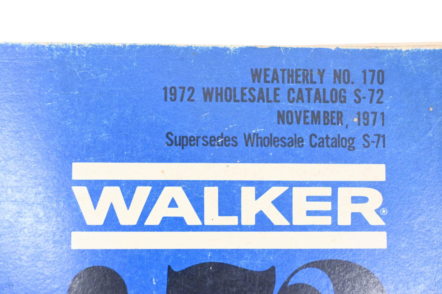 Walker S-72 1972 Exhaust Systems Wholesale Catalog